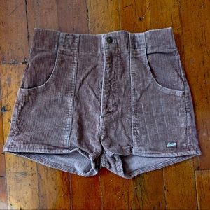 Brown Retro High Waisted Hammie’s Corduroy Shorts
